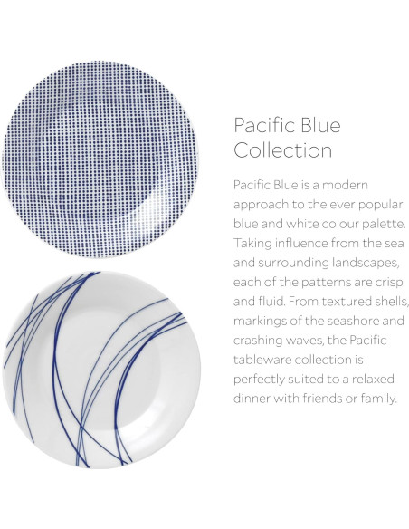Juego de Platos de Acento Royal Doulton Pacific 6 Piezas