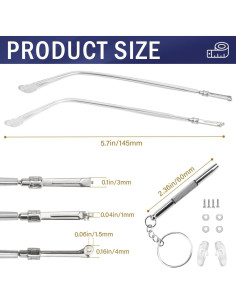 Patillas de Metal para Gafas LNQ LUNIQI Repuesto Universal Plata 2