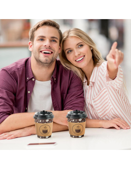 Vasos de Café Desechables FIESTA JOLLY 10oz 100 Unidades