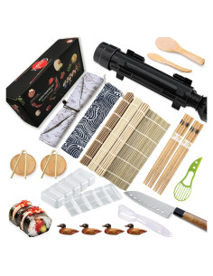 Kit de Hacer Sushi HOATUN 24 Piezas DIY con Bazooka y Esteras