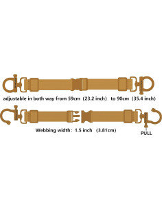 Correa de Equipaje Ajustable Seibertron Negra 59-90 cm 2