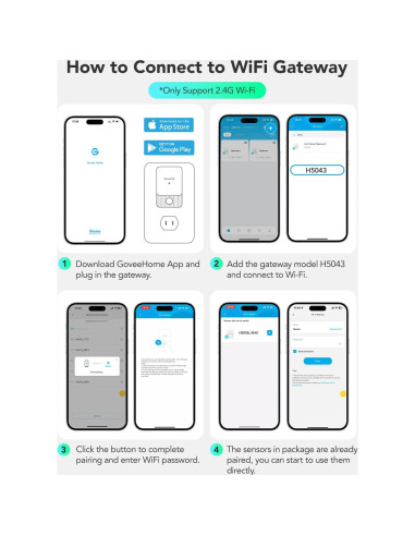 Termómetro Higrómetro Wi-Fi GoveeLife H5107 Interior Exterior