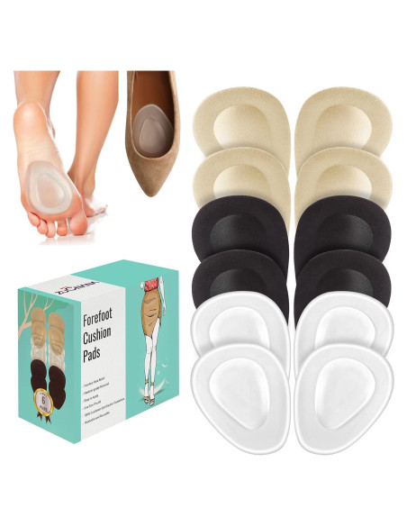 Almohadillas Metatarsales ZUCNANA Gel Antideslizantes 12 Pzas