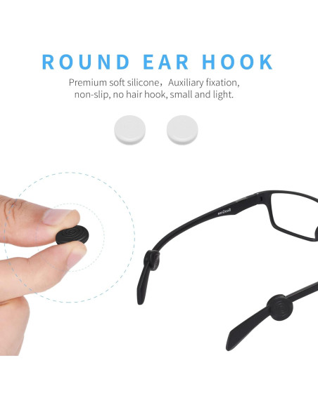 12 Correas de Gafas de Silicona para Niños y Adultos