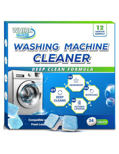 Tabletas Limpiadoras de Lavadoras Whirl Fresh - Paquete de 24