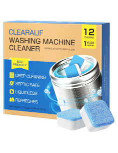 Limpiador de Lavadora CLEARALIF 12 Tabletas - Suministro 1 Año