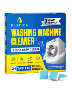 Tabletas Limpiadoras de Lavadora Bastion 24 Paquetes Ecológicas