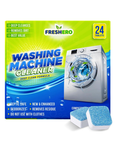 Tabletas Limpiadoras de Lavadora Freshero - Paquete de 24