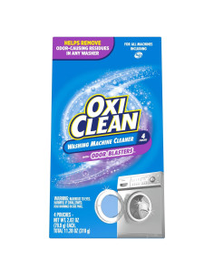 Limpiador de Lavadora OxiClean - 4 Unidades Eliminador de Olores