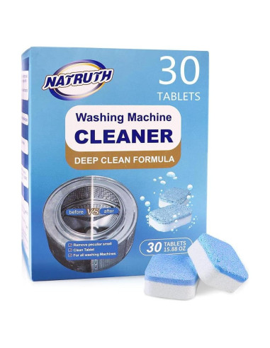 Limpiador Desincrustante NATRUTH 30 Tabletas para Lavadoras