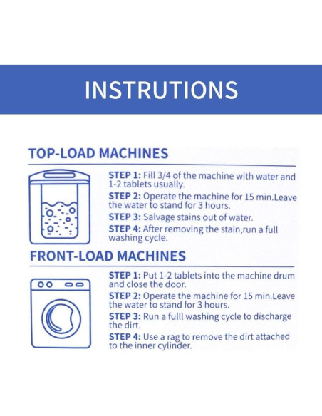 Limpiador Desincrustante NATRUTH 30 Tabletas para Lavadoras Limpiador Desincrustante NATRUTH 30 Tabletas para Lavadoras