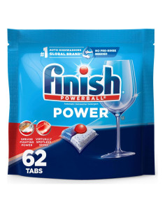 Finish Power Cápsulas para Lavavajillas 62 Unidades - Limpieza Profunda