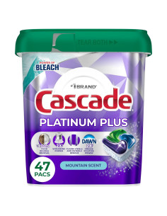 Cápsulas de Lavavajillas Cascade Platinum Plus - 47 Unidades