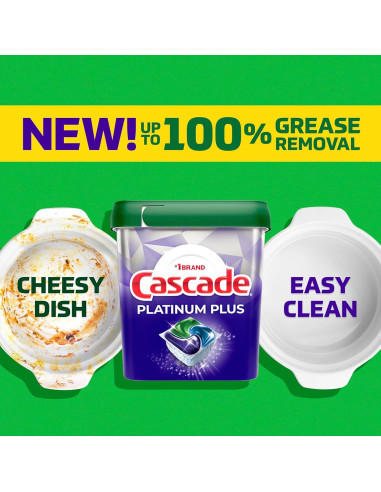 Cápsulas de Lavavajillas Cascade Platinum Plus Limón 57 Unidades