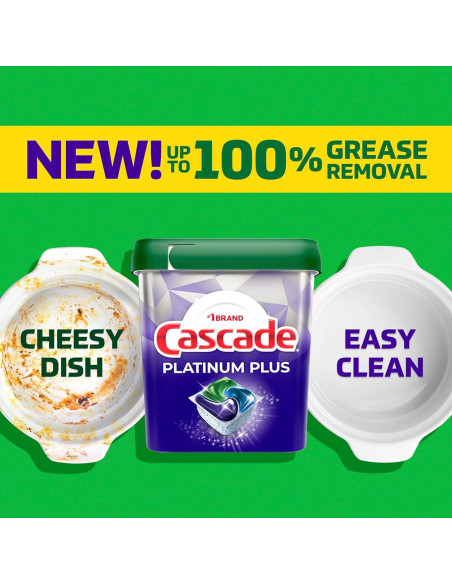 Cápsulas de Lavavajillas Cascade Platinum Plus Limón 57 Unidades