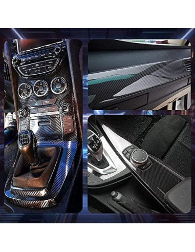 Vinilo de Fibra de Carbono 6D Lypumso 0.3m x 3m con Herramientas