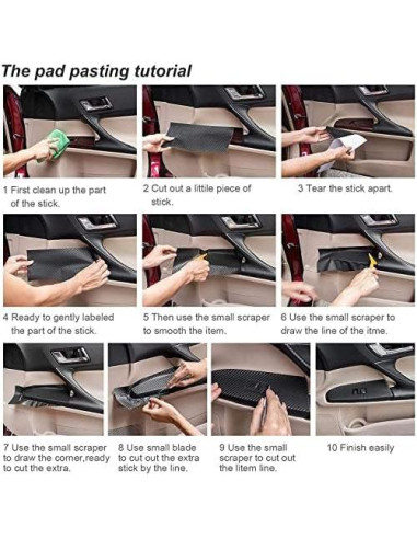 Vinilo de Fibra de Carbono 6D Lypumso 0.3m x 3m con Herramientas