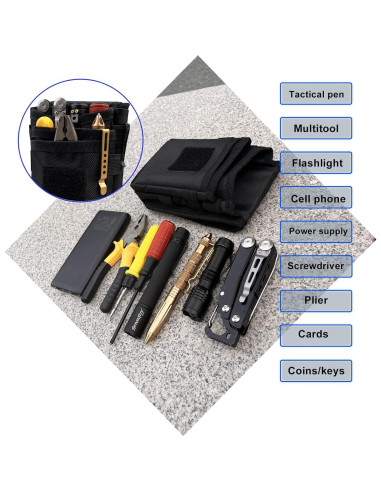 Funda Táctica de Herramientas Maezar en Nylon Negro 19.8x11.9cm