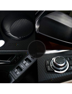 Vinilo de Fibra de Carbono Negro San Tao DS 400x30cm para Autos 2