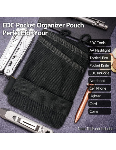 Estuche EDC HXOUSE Negro Mini Organizador 4 Bolsillos