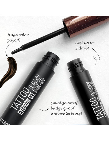 Cilrofelr Gel Tinte para Cejas Peel Off Marrón 2 Paquetes