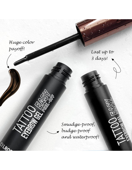 Cilrofelr Gel Tinte para Cejas Peel Off Marrón 2 Paquetes Cilrofelr Gel Tinte para Cejas Peel Off Marrón 2 Paquetes
