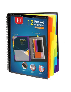 Organizador de Proyectos H4D de Polipropileno 12 Bolsillos