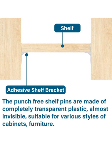 20 Soportes Adhesivos de Estante LonlyEagle - Alta Resistencia
