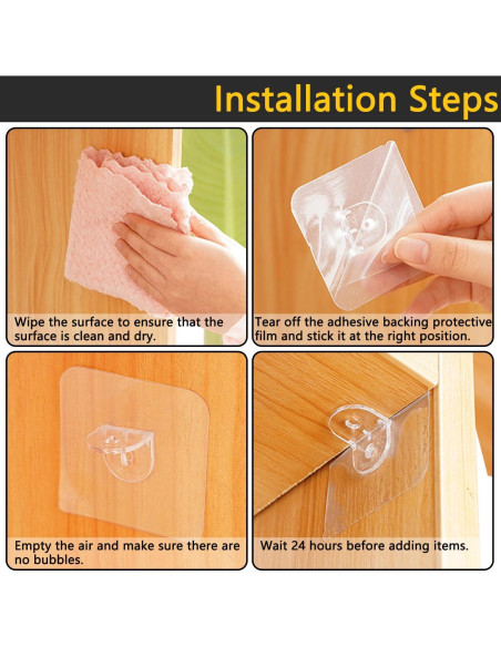 20 Soportes Adhesivos de Estante LonlyEagle - Alta Resistencia