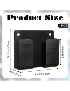 Soporte de Teléfono Montado en Pared WY LIGHTING LEVEL - 4 Piezas, Autoadhesivo, Compatible con Smartphones 2