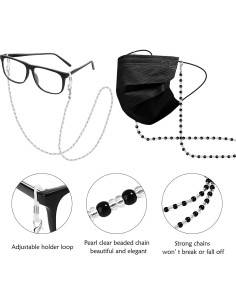 Cadenas para Gafas ONESING 4 Pcs Ajustables y Coloridas 2