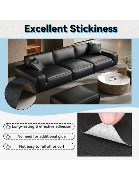 Cinta de Reparación de Cuero Nexkayee 7.62x154.94cm Marrón Oscuro