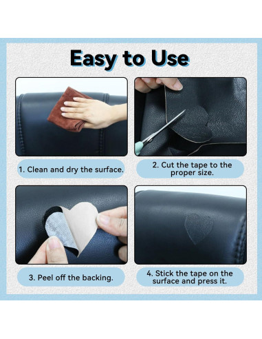 Cinta de Reparación de Cuero Nexkayee 7.62x154.94cm Marrón Oscuro