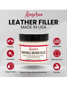 Relleno de Cuero Angelus 59 ml para Reparar Agujeros y Grietas 2