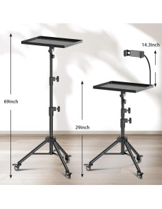 Soporte de Proyector Trípode GZGDLJQ Ajustable 29-69" Negro 2