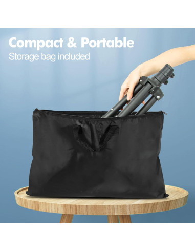 Soporte de Proyector y Laptop OUKMIC con Ruedas Ajustable 66-124 cm