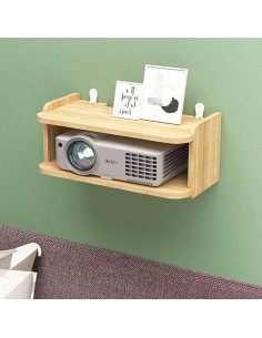 Estante Flotante de Madera YIYUESHIJIU para Proyector y Router 2