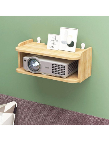 Estante Flotante de Madera YIYUESHIJIU para Proyector y Router