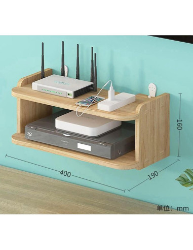 Estante Flotante de Madera YIYUESHIJIU para Proyector y Router