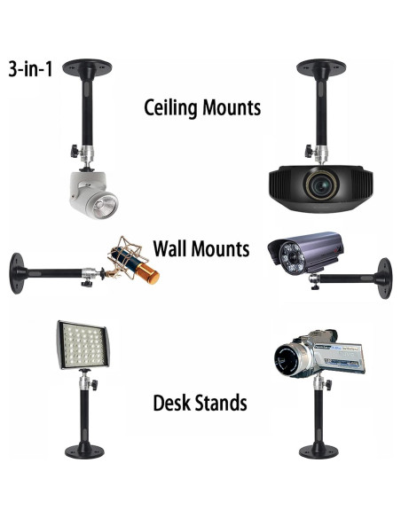 Soporte de Proyector Mini 2-Be-Best Ajustable 20 cm Negro