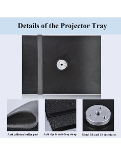 Soporte para Proyector HANTAQ 24x34 cm Acero Inoxidable 2