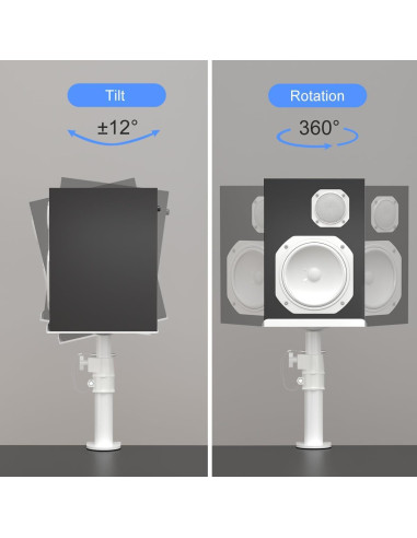 Soporte de Altavoz Ajustable Suptek SDM001 Blanco - 2 Paquete