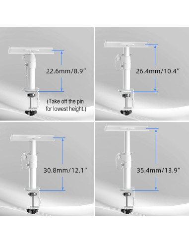 Soporte de Altavoz Ajustable Suptek SDM001 Blanco - 2 Paquete
