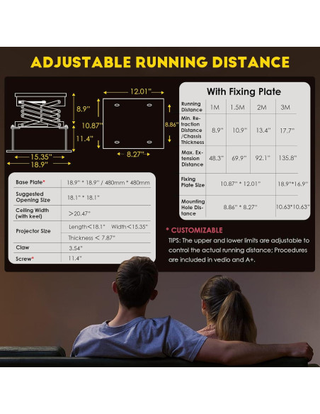 Soporte de Proyector Motorizado CGOLDENWALL 59" 20kg Control Remoto Soporte de Proyector Motorizado CGOLDENWALL 59" 20kg Control Remoto