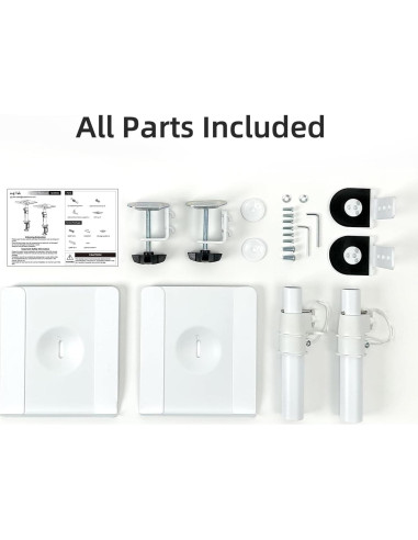 Soporte de Altavoz Ajustable Suptek SDM001 Blanco - 2 Paquete