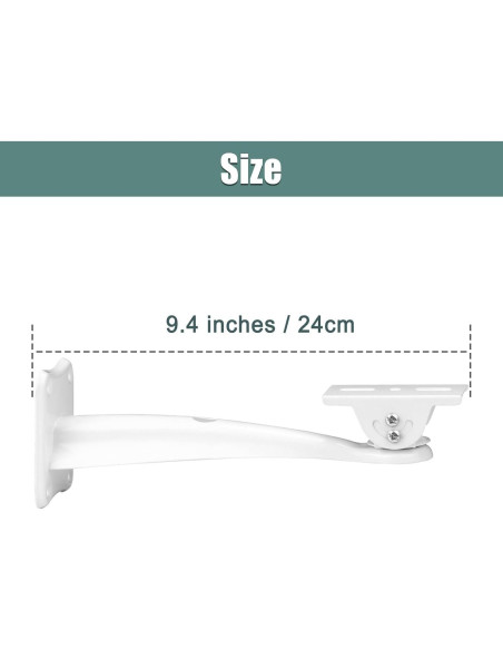 Soporte de Pared para Proyector 2-Be-Best Blanco 24 cm