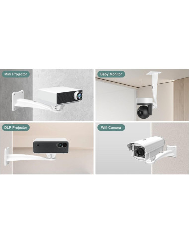 Soporte de Pared para Proyector 2-Be-Best Blanco 24 cm