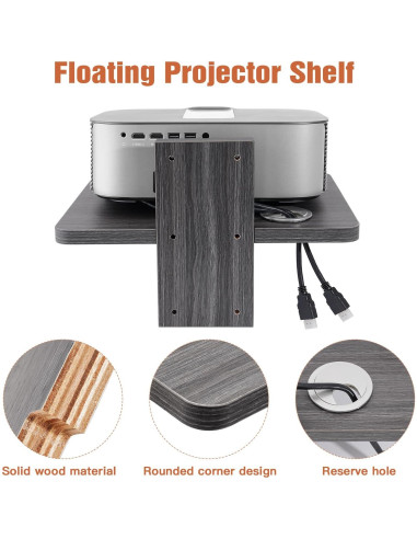 Estante Flotante BiJun para Proyector y Consolas 11kg