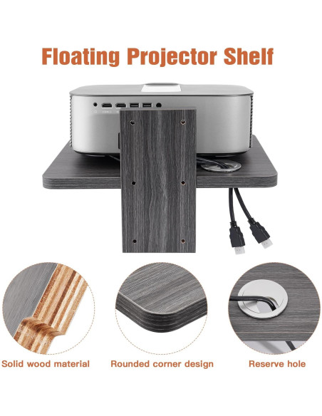 Estante Flotante BiJun para Proyector y Consolas 11kg