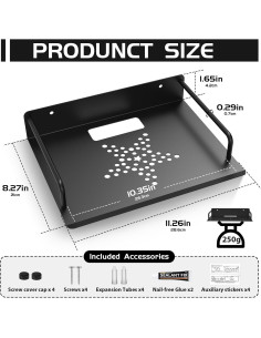 Estante Flotante AIYOTAR para Proyector y WiFi 2 Piezas 2